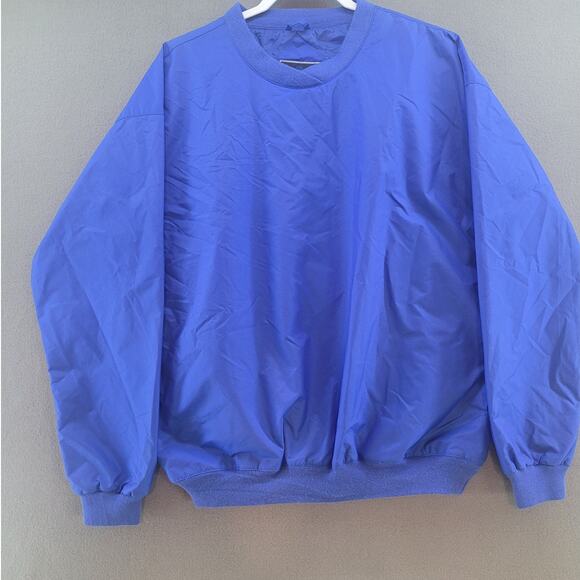 VTG Holloway Windbreaker Pullover Jacket Men’s L Blue V-Neck 90s GUC - Picture 1 of 11